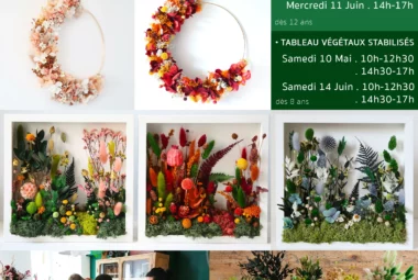 Ateliers floraux – couronne de fleurs séchées