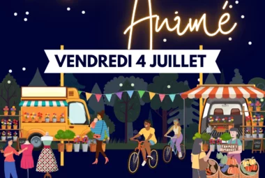 Marché animé nocturne