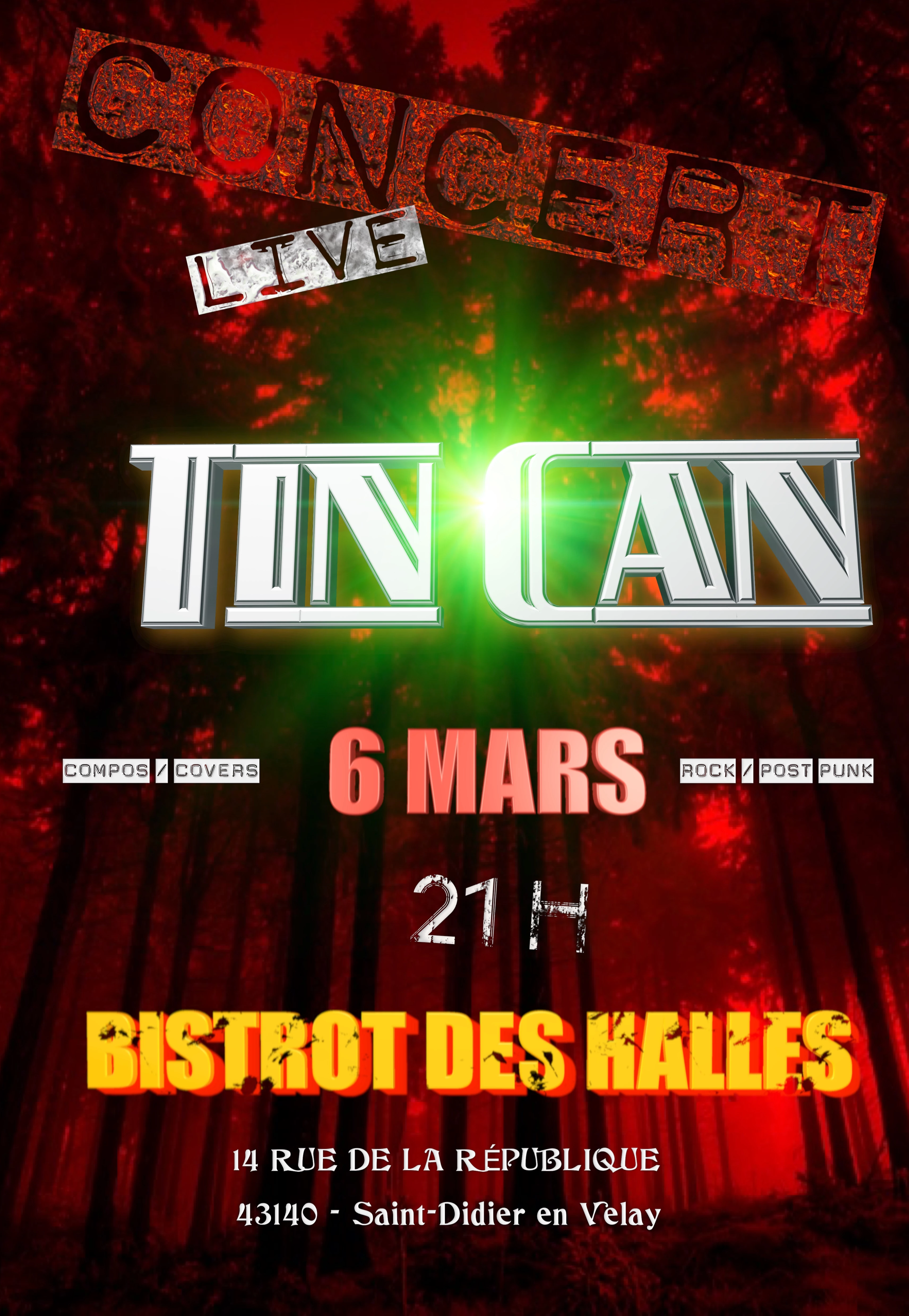 Concert Tin Can au Bistrot des Halles