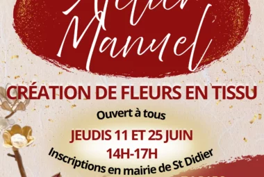 Atelier manuel : création de fleurs en tissu