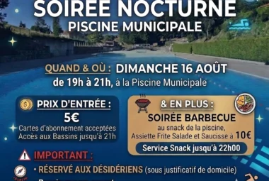 Soirée nocturne à la piscine municipale